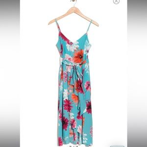 Vince Camuto Floral High-Low Midi Dress